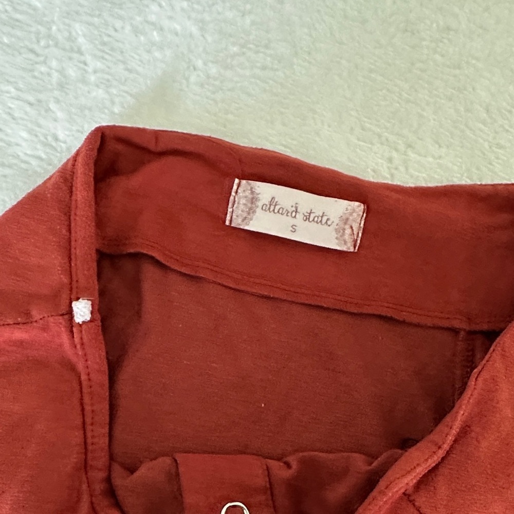 Altar’d State Button-Front Scallop Hem Skirt - Picture 3 of 7